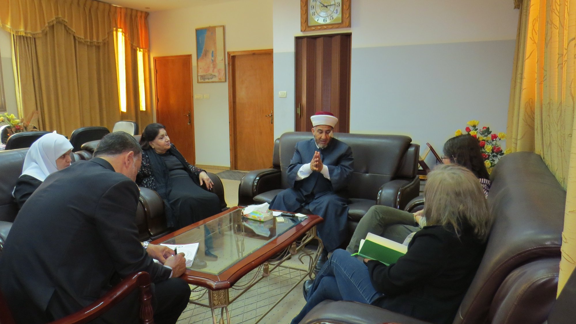 Gaza’s Chief Sharia Judge Welcomes CWLRCP and Accompanying German Delegation