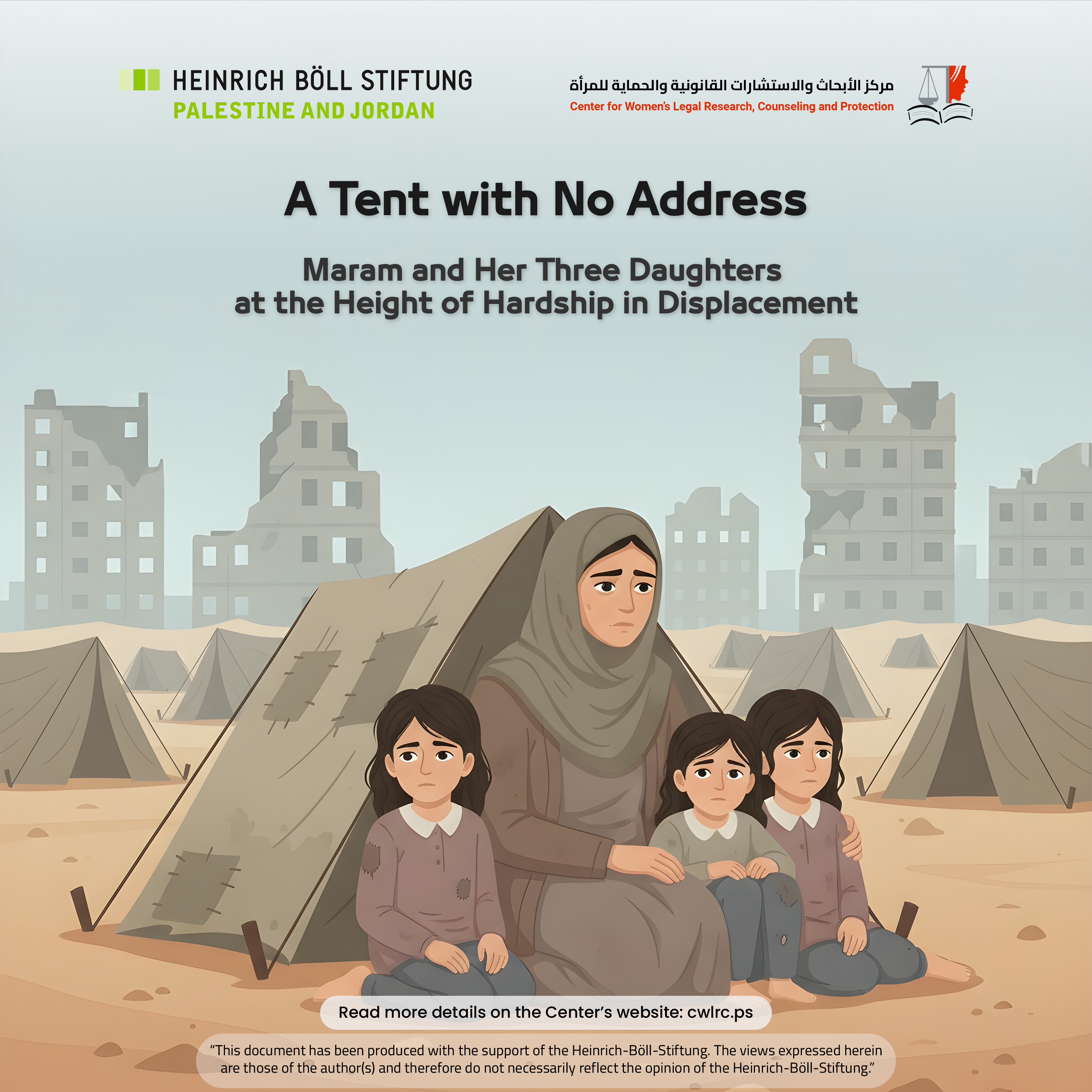 A Tent with No Address: Maram and Her Three Daughters at the Height of Hardship in Displacement